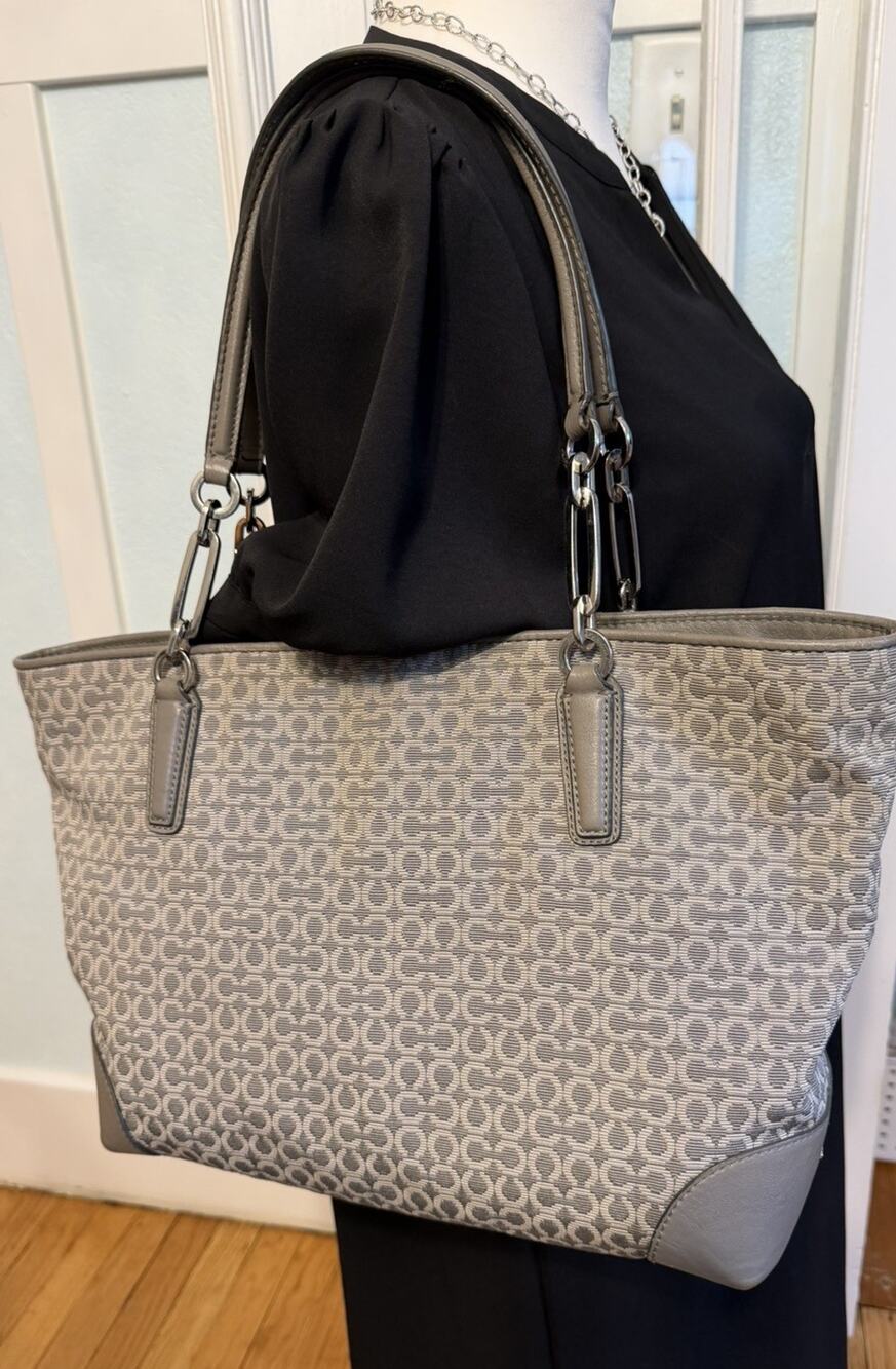 Coach Madison East West Graysilver Signature Tote, Beautiful day bag